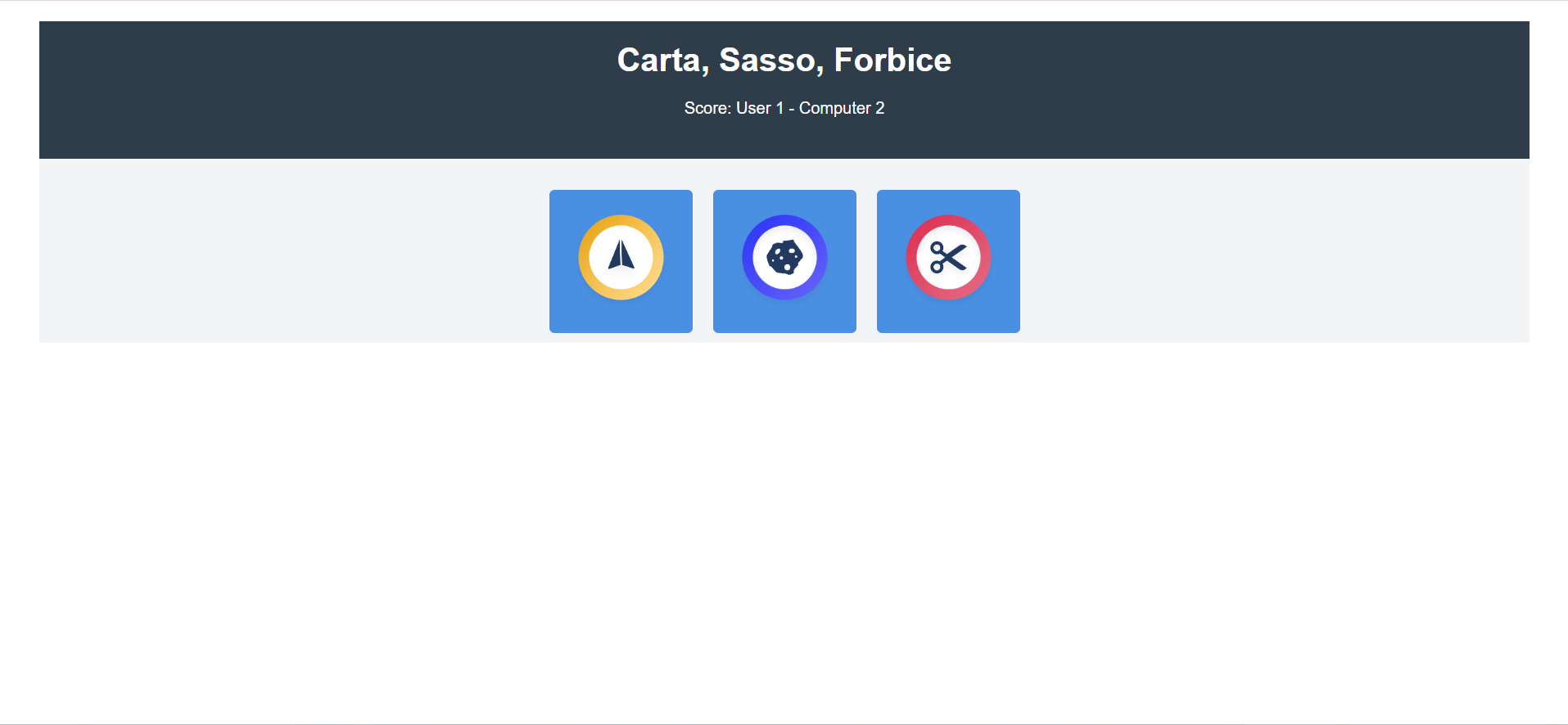 Sasso Carta Forbice Application